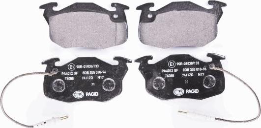 HELLA 8DB 355 018-961 - Brake Pad Set, disc brake www.autospares.lv