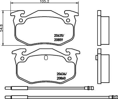 HELLA 8DB 355 018-921 - Bremžu uzliku kompl., Disku bremzes www.autospares.lv