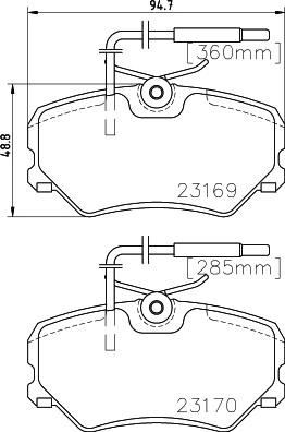 HELLA 8DB 355 018-401 - Bremžu uzliku kompl., Disku bremzes autospares.lv