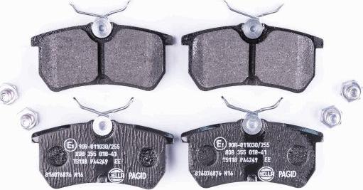 HELLA 8DB 355 018-411 - Bremžu uzliku kompl., Disku bremzes www.autospares.lv