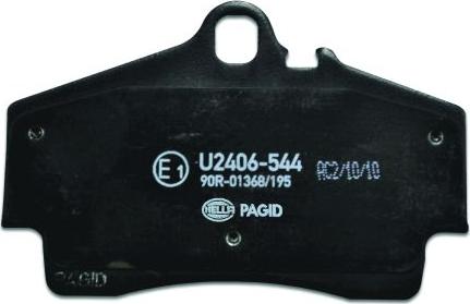 HELLA 8DB 355 018-481 - Тормозные колодки, дисковые, комплект www.autospares.lv