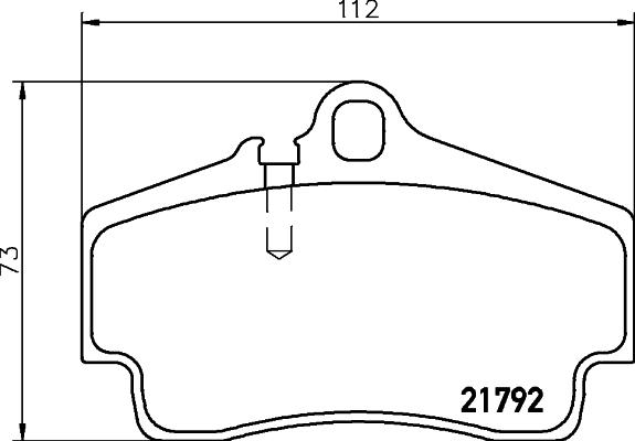 HELLA 8DB 355 018-481 - Тормозные колодки, дисковые, комплект www.autospares.lv