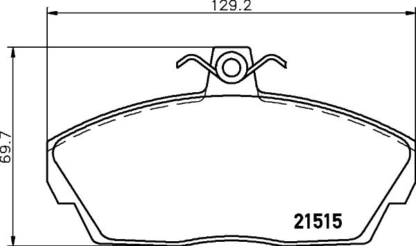 HELLA 8DB 355 018-431 - Bremžu uzliku kompl., Disku bremzes www.autospares.lv