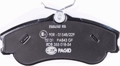 HELLA 8DB 355 018-541 - Bremžu uzliku kompl., Disku bremzes www.autospares.lv