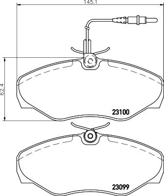 HELLA 8DB 355 018-501 - Bremžu uzliku kompl., Disku bremzes autospares.lv