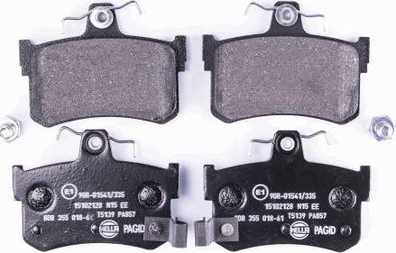 HELLA 8DB 355 018-611 - Bremžu uzliku kompl., Disku bremzes www.autospares.lv