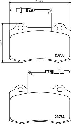 HELLA 8DB 355 018-631 - Bremžu uzliku kompl., Disku bremzes www.autospares.lv