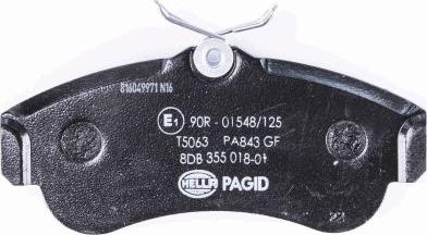 HELLA 8DB 355 018-011 - Bremžu uzliku kompl., Disku bremzes www.autospares.lv