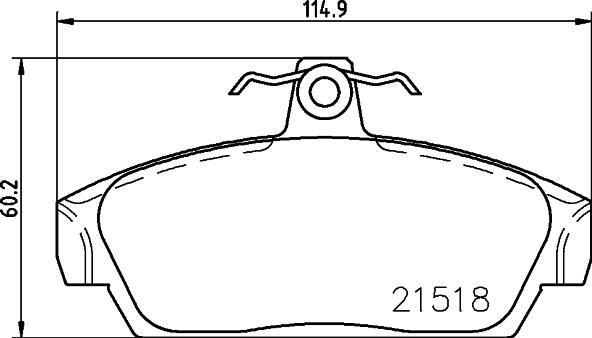 HELLA 8DB 355 018-081 - Bremžu uzliku kompl., Disku bremzes www.autospares.lv