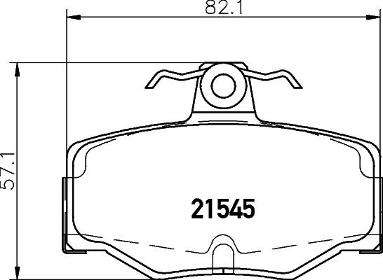 HELLA 8DB 355 018-021 - Bremžu uzliku kompl., Disku bremzes autospares.lv