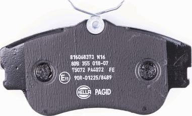 HELLA 8DB 355 018-071 - Bremžu uzliku kompl., Disku bremzes www.autospares.lv