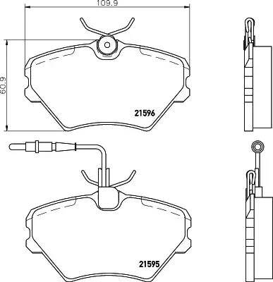 HELLA 8DB 355 018-191 - Bremžu uzliku kompl., Disku bremzes www.autospares.lv