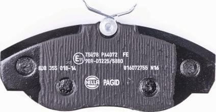 HELLA 8DB 355 018-141 - Bremžu uzliku kompl., Disku bremzes www.autospares.lv