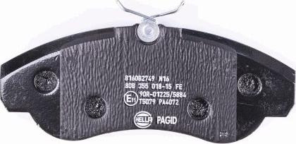 HELLA 8DB 355 018-151 - Bremžu uzliku kompl., Disku bremzes www.autospares.lv