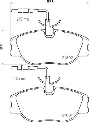 HELLA 8DB 355 018-171 - Brake Pad Set, disc brake www.autospares.lv