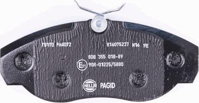 HELLA 8DB 355 018-891 - Bremžu uzliku kompl., Disku bremzes www.autospares.lv