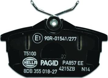 HELLA 8DB 355 018-271 - Bremžu uzliku kompl., Disku bremzes www.autospares.lv