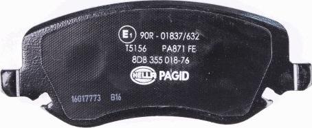 HELLA 8DB 355 018-761 - Bremžu uzliku kompl., Disku bremzes www.autospares.lv