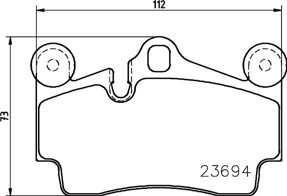 HELLA 8DB 355 018-711 - Bremžu uzliku kompl., Disku bremzes autospares.lv