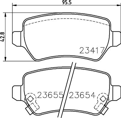 HELLA 8DB 355 018-781 - Bremžu uzliku kompl., Disku bremzes autospares.lv