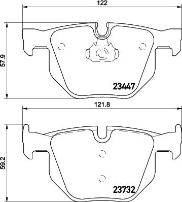 HELLA 8DB 355 026-251 - Bremžu uzliku kompl., Disku bremzes www.autospares.lv