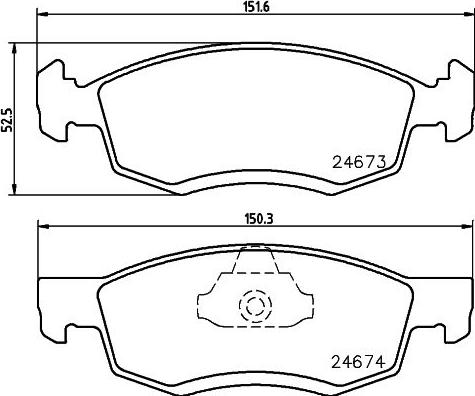 HELLA 8DB 355 013-951 - Bremžu uzliku kompl., Disku bremzes www.autospares.lv