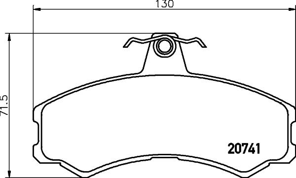 HELLA 8DB 355 013-441 - Bremžu uzliku kompl., Disku bremzes www.autospares.lv