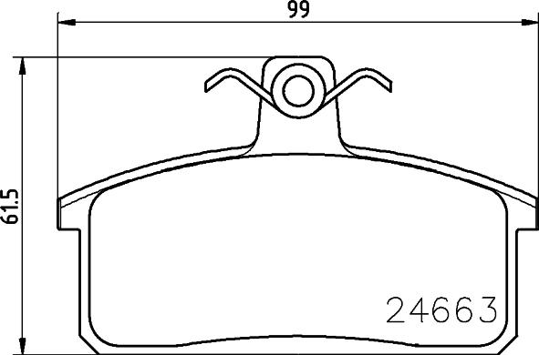 HELLA 8DB 355 013-451 - Bremžu uzliku kompl., Disku bremzes autospares.lv