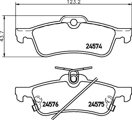 HELLA 8DB 355 013-461 - Bremžu uzliku kompl., Disku bremzes www.autospares.lv