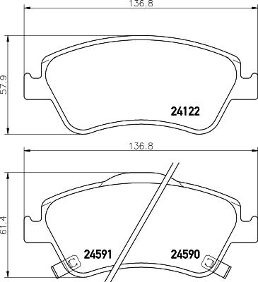 HELLA 8DB 355 013-561 - Bremžu uzliku kompl., Disku bremzes www.autospares.lv