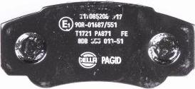 HELLA 8DB 355 013-511 - Тормозные колодки, дисковые, комплект www.autospares.lv