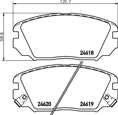 HELLA 8DB 355 013-531 - Bremžu uzliku kompl., Disku bremzes www.autospares.lv