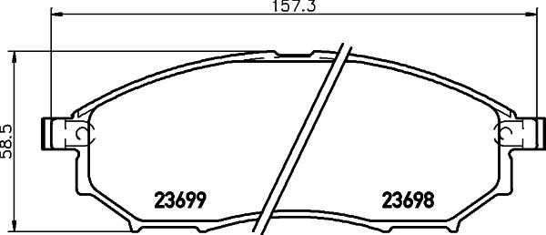 Starline BD S730P - Brake Pad Set, disc brake www.autospares.lv