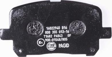 HELLA 8DB 355 013-161 - Bremžu uzliku kompl., Disku bremzes autospares.lv