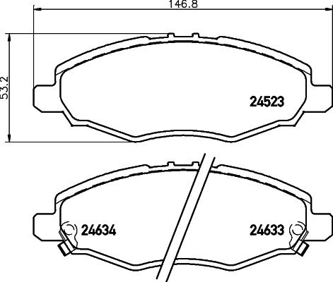 HELLA 8DB 355 013-181 - Bremžu uzliku kompl., Disku bremzes autospares.lv