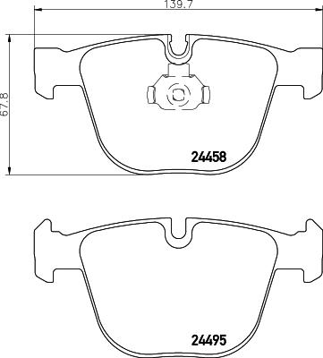 HELLA 8DB 355 013-171 - Bremžu uzliku kompl., Disku bremzes www.autospares.lv