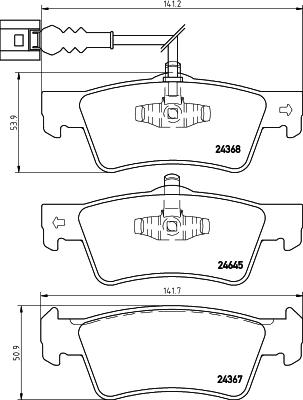 HELLA 8DB 355 013-841 - Тормозные колодки, дисковые, комплект www.autospares.lv