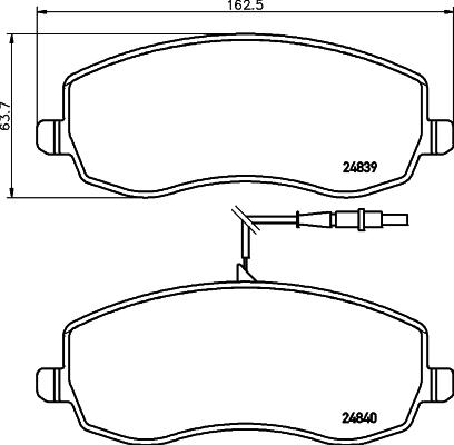 HELLA 8DB 355 013-871 - Bremžu uzliku kompl., Disku bremzes www.autospares.lv