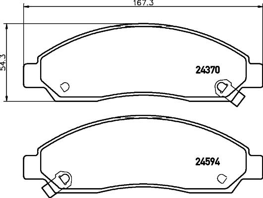 HELLA 8DB 355 013-291 - Bremžu uzliku kompl., Disku bremzes www.autospares.lv