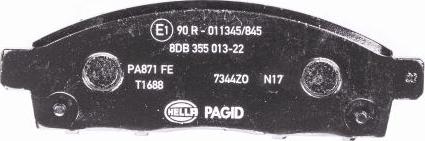 HELLA 8DB 355 013-221 - Bremžu uzliku kompl., Disku bremzes www.autospares.lv