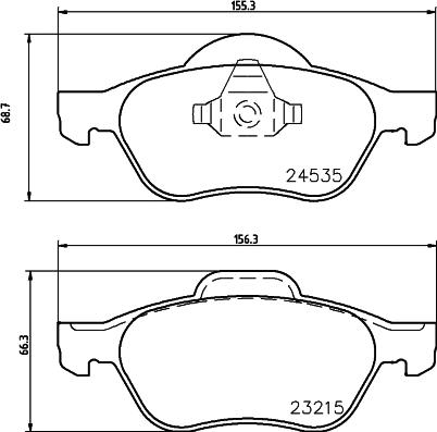 HELLA 8DB 355 013-271 - Тормозные колодки, дисковые, комплект www.autospares.lv