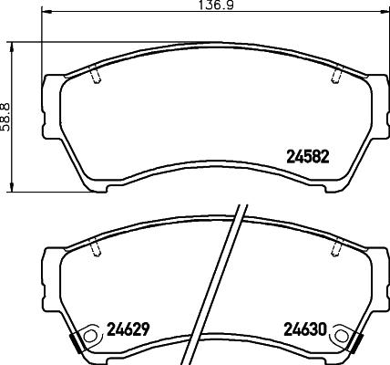 HELLA 8DB 355 013-761 - Bremžu uzliku kompl., Disku bremzes www.autospares.lv