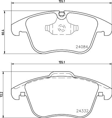 HELLA 8DB 355 023-981 - Bremžu uzliku kompl., Disku bremzes www.autospares.lv