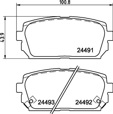 HELLA 8DB 355 012-971 - Bremžu uzliku kompl., Disku bremzes autospares.lv