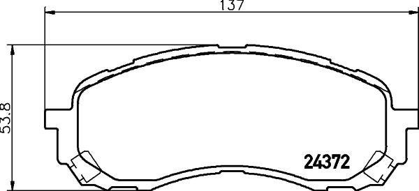 HELLA 8DB 355 012-451 - Brake Pad Set, disc brake www.autospares.lv