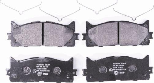 HELLA 8DB 355 012-401 - Bremžu uzliku kompl., Disku bremzes www.autospares.lv