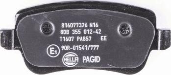 HELLA 8DB 355 012-421 - Тормозные колодки, дисковые, комплект www.autospares.lv