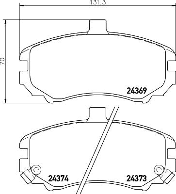 HELLA 8DB 355 012-471 - Bremžu uzliku kompl., Disku bremzes www.autospares.lv