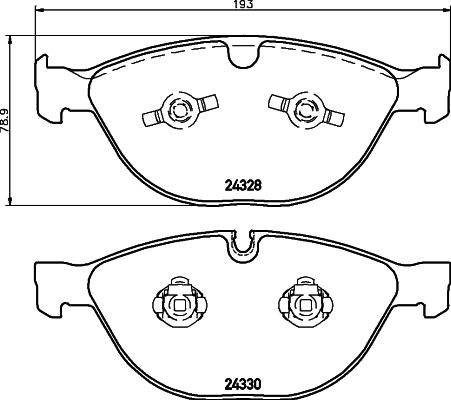 HELLA 8DB 355 012-521 - Bremžu uzliku kompl., Disku bremzes www.autospares.lv