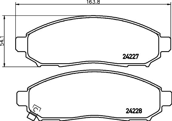 HELLA 8DB 355 012-071 - Bremžu uzliku kompl., Disku bremzes www.autospares.lv